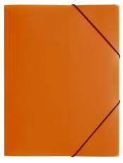 Gummizugmappe Lucy Colours - A3, PP, orange transluzent