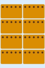 3774 Tiefkühletiketten orange 26x40 mm Eiskristalle 48 St.