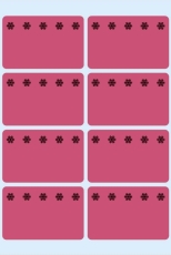 3772 Tiefkühletiketten rot 26x40 mm Eiskristalle 48 St.