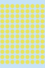 1834 Vielzwecketiketten - leuchtgelb, Ø 8 mm, matt, 540 Stück