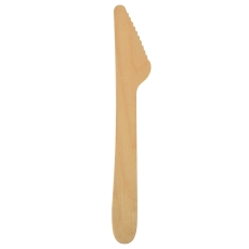 Einweg Messer Holz Pure - 16,5 cm, 100 Stück, kompostierbar