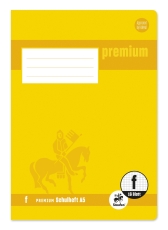 Heft PREMIUM LIN "f" - A5, 16 Blatt, 90 g/qm, rautiert mit Rand