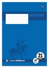 Briefblock PREMIUM LIN 21 - A4, 90 g/qm, 50 Blatt, liniert
