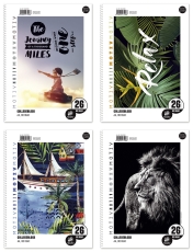 Collegeblock LIN 26 - A4, 80 Blatt, 70 g/qm, sortiert