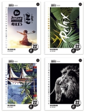 Collegeblock LIN 22 - A4, 80 Blatt, 70 g/qm, sortiert