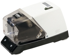 Elektrisches Heftgerät 100E, 50 Blatt, Heftklammertyp 66, schwarz/weiß