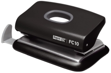 Bürolocher FC10, Kunststoff, 10 Blatt, schwarz