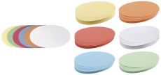 Moderationskarte - Oval, 190 x 110 mm, sortiert, 500 Stück