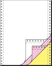 DIN-Computerpapier, 3fach, 12"x240 mm (A4 hoch), SD, längsperforiert, 600 Sätze