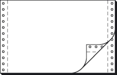 DIN-Computerpapier, 2fach, 6"x240 mm (A5 quer), SD, längsperforiert, 2000 Sätze
