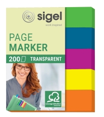 Page Marker Folie - 50 x 12 mm, sortiert, 5x 20 Streifen