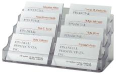 Visitenkarten-Aufsteller, glasklar, für bis zu 560 Karten (max. 94x85 mm)