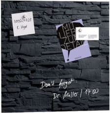 Glas-Magnetboard Artverum - Design Schiefer-Stone, 48 x 48 cm