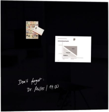 Glas-Magnetboard Artverum - schwarz, 100 x 100 cm