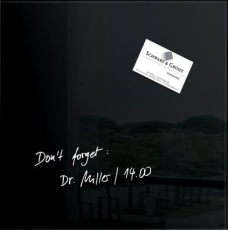 Glas-Magnetboard Artverum - schwarz, 30 x 30 cm