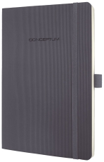 Notizbuch Conceptum - ca. A5, liniert, 194 Seiten, dark grey, Softcover