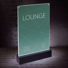 LED-Tischaufsteller luminous - beleuchtbar, für A4