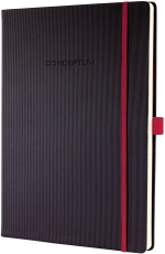 Notizbuch Conceptum Red Edition - ca. A4, liniert, schwarz