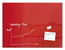 Glas-Magnetboard Artverum - rot, 120 x 90 cm