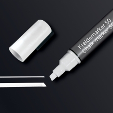 Kreidemarker 50 - Keilspitze, 1-5mm, weiß