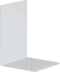 Acryl Buchstütze - 120 x 170 x 120 mm, glasklar, 2er Pack