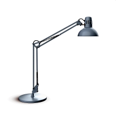 LED-Tischleuchte MAULstudy, mit Standfuß inkl. Leuchtmittel E27, silber