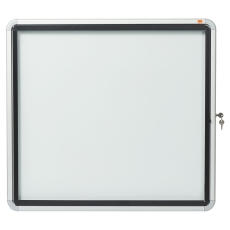 Schaukasten mit Klapptür - 6x A4, 70,8 x 66,7 x 4,3 cm, weiß, magnethaftend