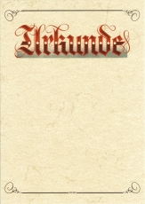 Urkunde Aufschrift "Urkunde" (Elefantenhautpapier), 190g/qm, weiß, DIN A4