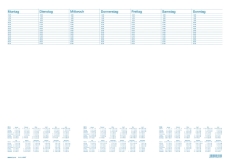 Notiz-Schreibunterlage „Office - Blanko mit Kalendarium“ - 60 x 42 cm, 30 Blatt