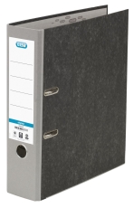 Ordner smart Wolkenmarmor, mit aufgeklebtem Rückenschild, Rückenbreite 8 cm, grau