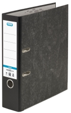 Ordner smart Wolkenmarmor, mit aufgeklebtem Rückenschild, Rückenbreite 8 cm, schwarz