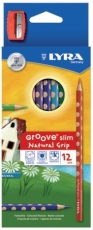 Farbstifte Groove Slim - Ø 3,3 mm, 12 Farben + Anspitzer, Kartonetui