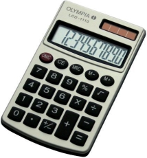 Taschenrechner - Solar-/Batteriebetrieb, 10-stellig, silber/schwarz