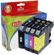 Inkjetpatrone 4ST sw/c/m/y EMSTAR B72 LC-123VAL
