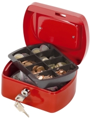 Geldkassette - 155 x 120 x 75mm, rot