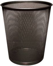Papierkorb Metalldraht 19 Liter - schwarz