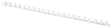 Plastik-Binderücken, 8 mm, für 45 Blatt, weiß, 100 Stück