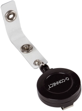 Ausweishalter JoJo - Aufrollmechanik, ca. 60 cm, schwarz, 10 Stück