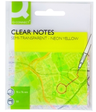 Haftnotiz PP - 76 x 76 mm, halbtransparent gelb, 50 Blatt