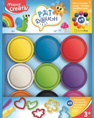 Knete Pat Dough - 9x 56g sortiert, inkl. Zubehör