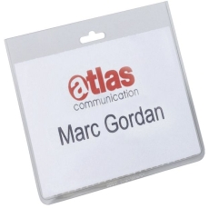 Namensschild geschlossene Tasche, 90 x 60 mm, 20 Stück