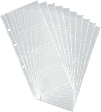 Visitenkartenhülle für VISIFIX®, für 80 Karten 90x57mm, 134x284mm , transparent, 10 Hüllen