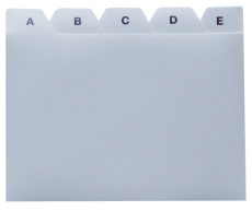 Leitregister PP - A7 quer, grau