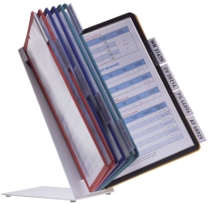 Sichttafelsystem VARIO® TABLE 10 - Tischständer, 10 Sichttafeln A4, sortiert