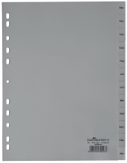 Monatsregister - Dez. - Jan., A4, PP, grau, 12 Blatt