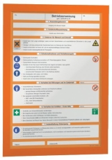 Info-Rahmen DURAFRAME® - A4, 322 x 236 mm, orange, 2er Pack