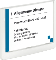 Türschild CLICK SIGN, Rahmen weiß, 149 x 105,5 mm, transparent