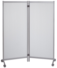 Mobile Trennwand grau
