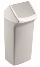 Abfallbehälter DURABIN 40L + Schwingklappe - weiß/grau