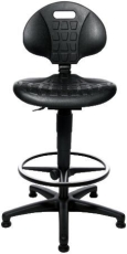 Arbeitsstuhl TEC 20 Counter - mit Fußring, schwarz